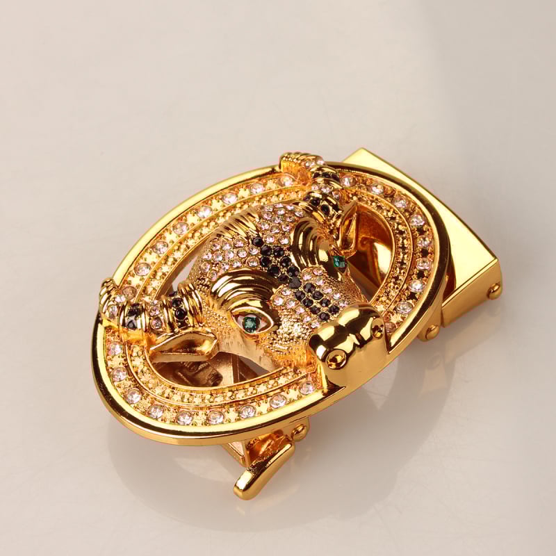 Мъжка автоматична катарама за колан, правоъгълна сплав, животински принт