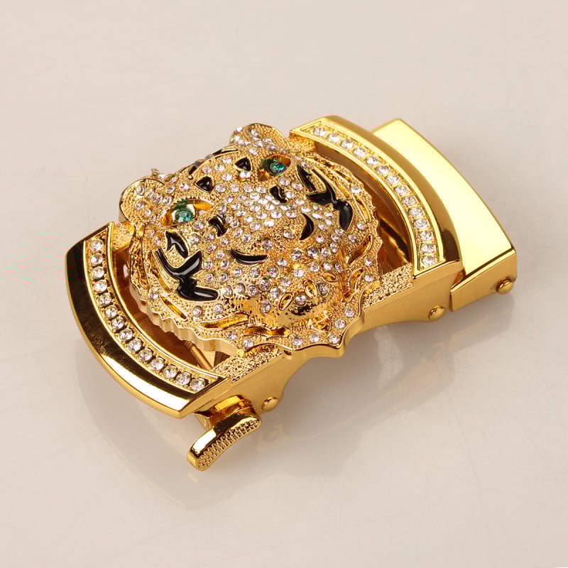 Мъжка автоматична катарама за колан, правоъгълна сплав, животински принт