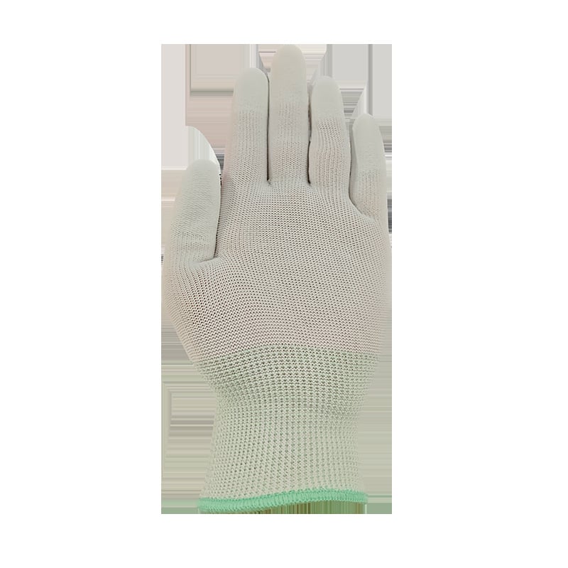 Darbo saugos pirštinės, neslidžios, su PU danga ant pirštų ir delnų, anglies pluoštas, atvirų pirštų dizainas (Svoris: 24 g)