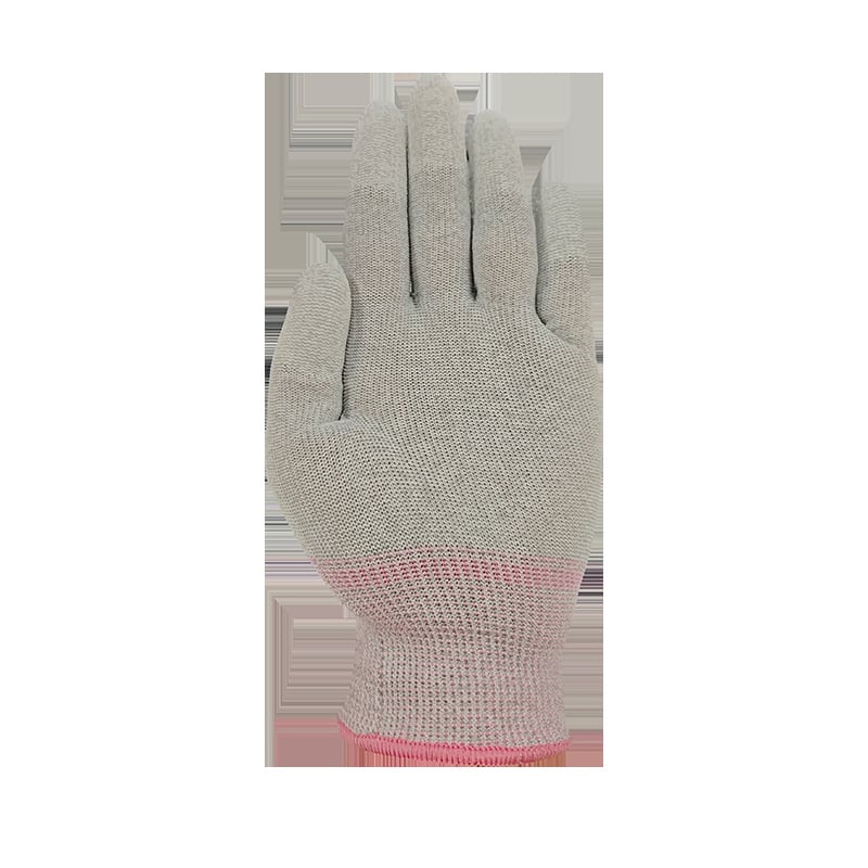 Darbo saugos pirštinės, neslidžios, su PU danga ant pirštų ir delnų, anglies pluoštas, atvirų pirštų dizainas (Svoris: 24 g)