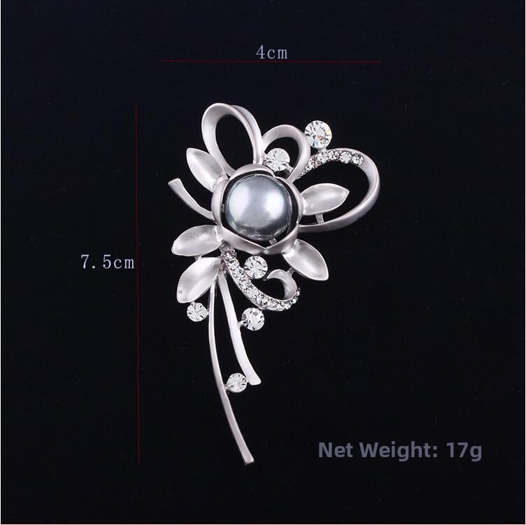 Sagė - Perlų rožė žiedas, Korėjos stiliaus lydinys, elektroplakavimas, dekoravimas, dovana (Medžiaga: lydinys; Stilius: Unisex, Fashion OL; Apdorojimas: Elektroplakavimas; Funkcijos: Dekoravimas, Dovana)