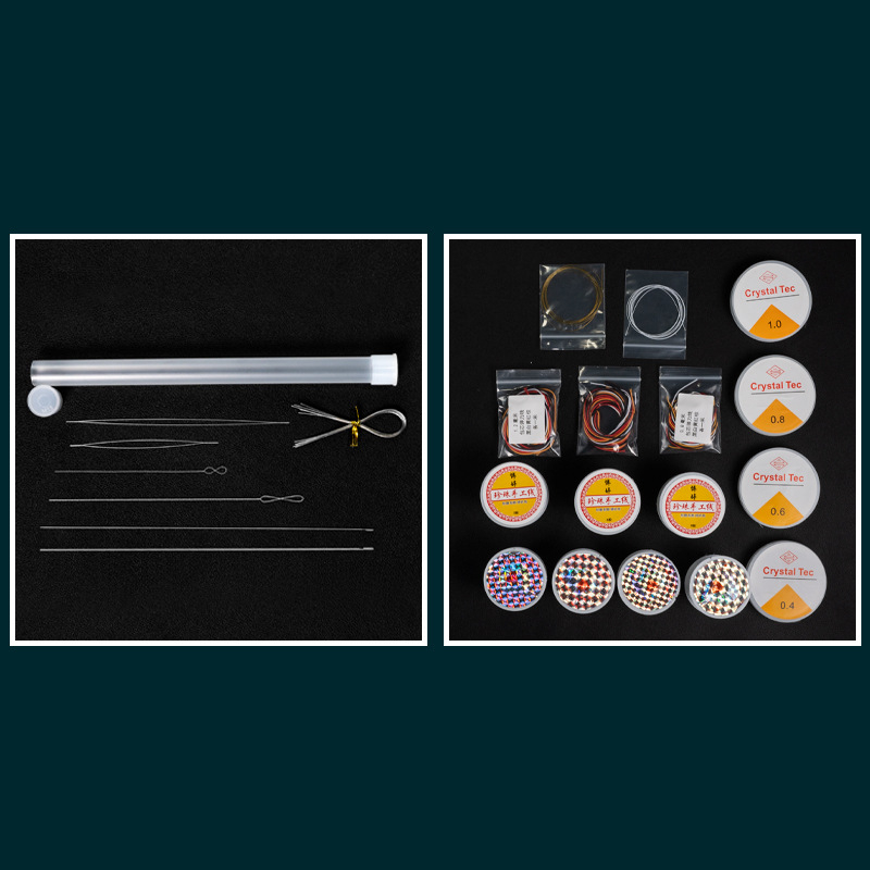Set alata za izradu nakita DIY – metal, elektroplating; uključuje iglu za navijanje perlica i elastičnu nit; Chanrui