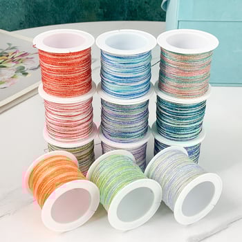 6-gijų Starry Sky gradientas siūlai rankdarbiams – apyrankėms ir karolėms (Vielos)