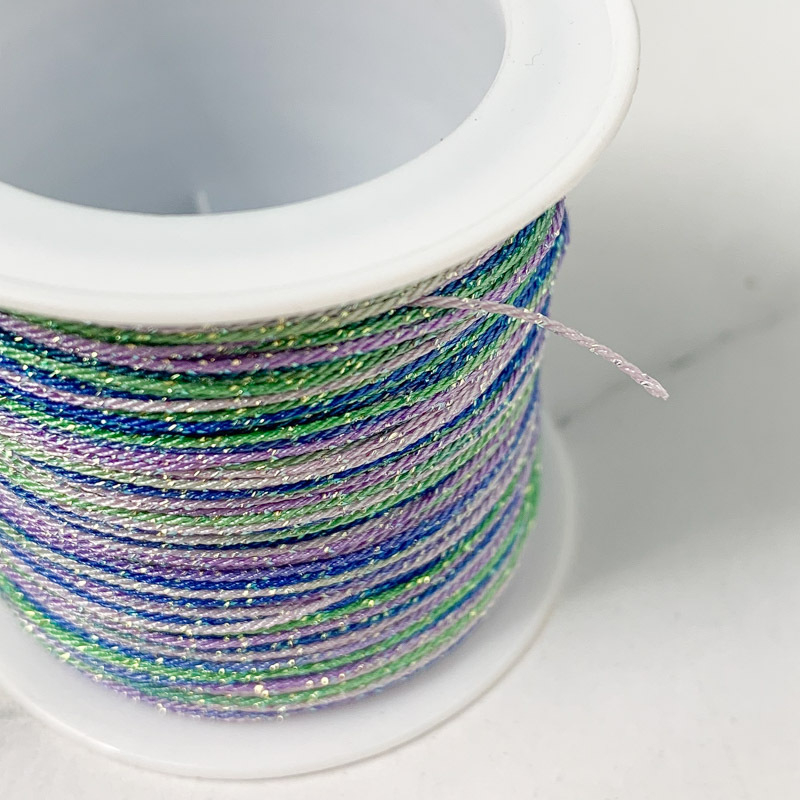 6-gijų Starry Sky gradientas siūlai rankdarbiams – apyrankėms ir karolėms (Vielos)