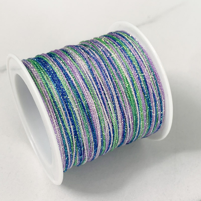 6-gijų Starry Sky gradientas siūlai rankdarbiams – apyrankėms ir karolėms (Vielos)