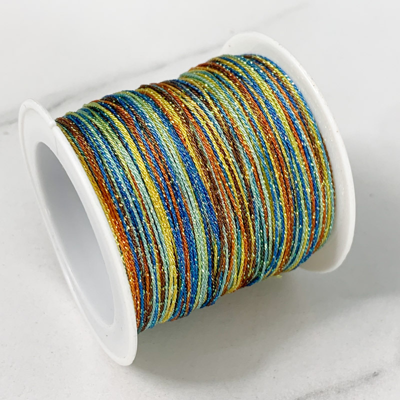 6-gijų Starry Sky gradientas siūlai rankdarbiams – apyrankėms ir karolėms (Vielos)