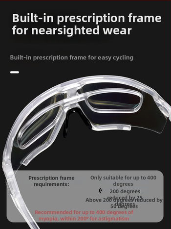 Велосипедни очила Ks-1817 (безрамков дизайн; PC материал; регулиране носни подложки)