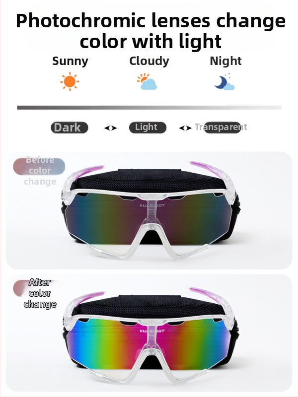 Велосипедни очила Ks-1817 (безрамков дизайн; PC материал; регулиране носни подложки)