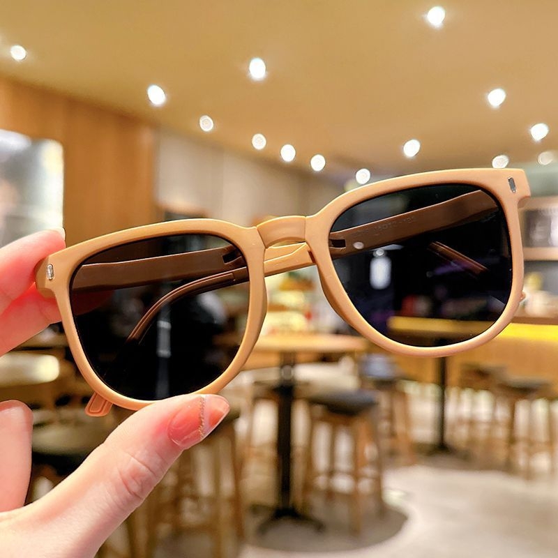 Bērnu salokāmās saulesbrilles zēniem un meitenēm, kristāla lēcas, nepolarizētas, rāmis no TR+metāla un vara sakausējuma, spoguļlēcām, Pārlaidības kategorija 2