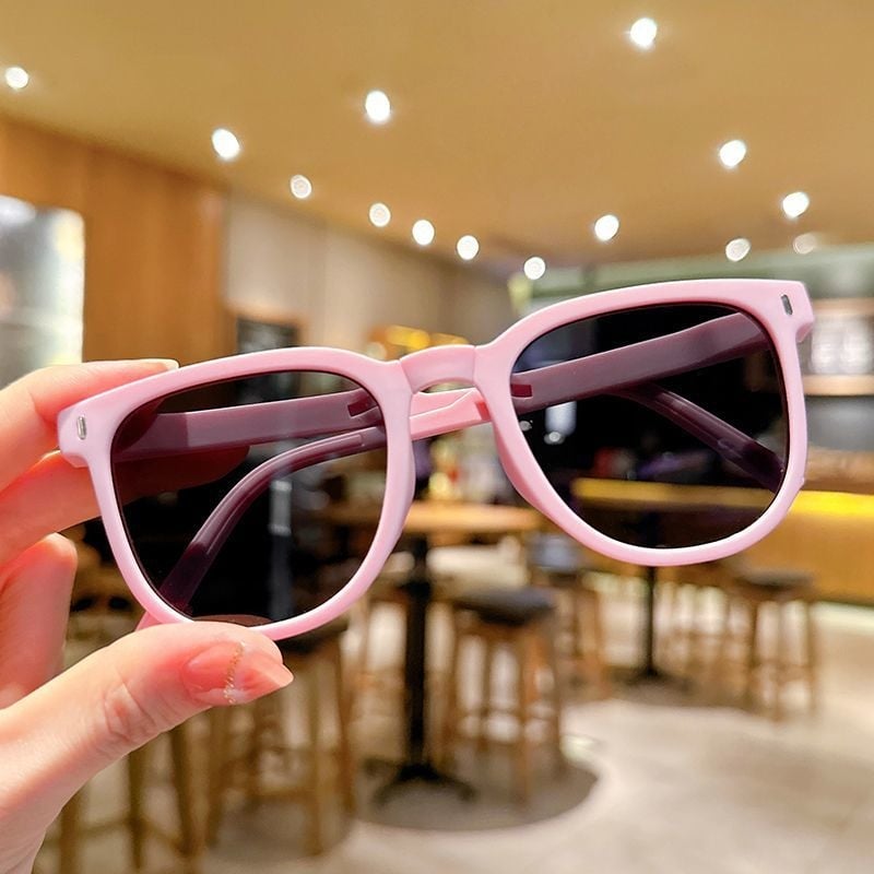 Bērnu salokāmās saulesbrilles zēniem un meitenēm, kristāla lēcas, nepolarizētas, rāmis no TR+metāla un vara sakausējuma, spoguļlēcām, Pārlaidības kategorija 2