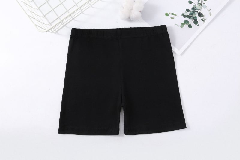 Vaikų šokių šortai iš medvilnės, su aukšta elastinga juosta, siauras kirpimas, vidutinio aukščio juosmuo su guma, švelnus pojūtis, 95% medvilnė
