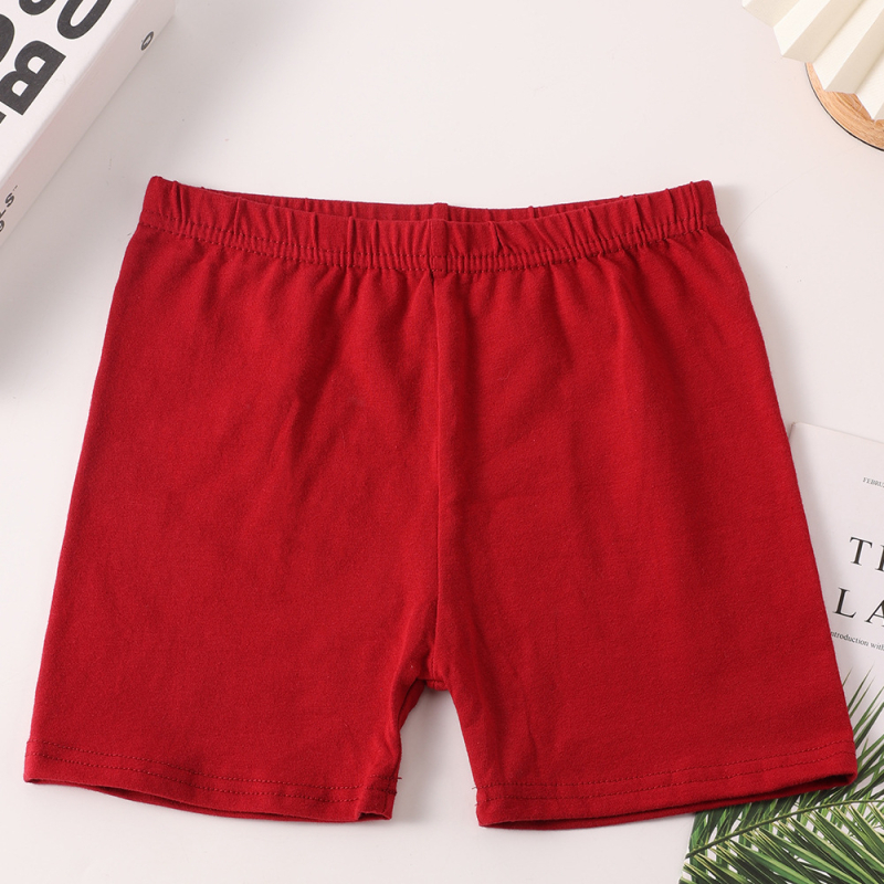 Vaikų šokių šortai iš medvilnės, su aukšta elastinga juosta, siauras kirpimas, vidutinio aukščio juosmuo su guma, švelnus pojūtis, 95% medvilnė
