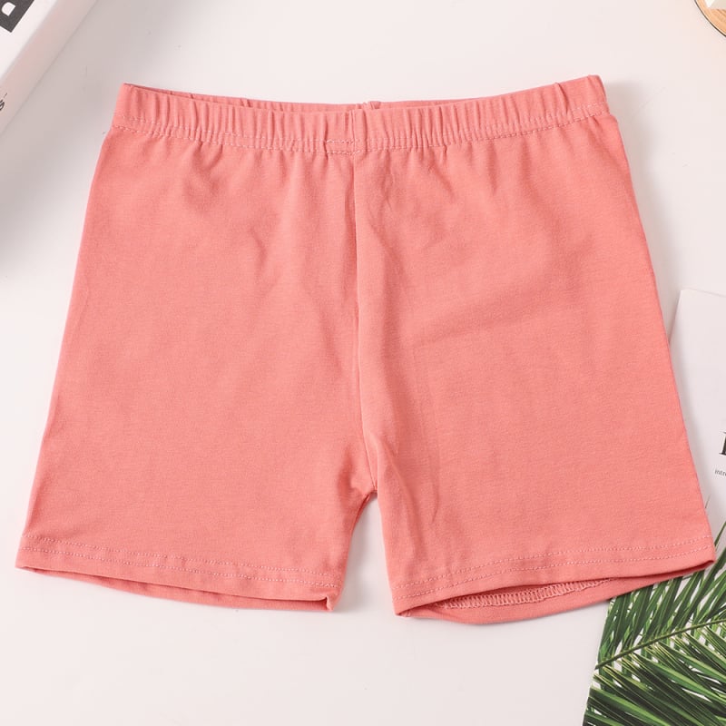 Vaikų šokių šortai iš medvilnės, su aukšta elastinga juosta, siauras kirpimas, vidutinio aukščio juosmuo su guma, švelnus pojūtis, 95% medvilnė
