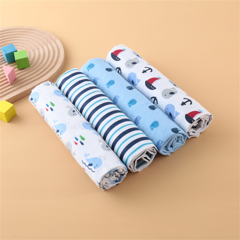 Love Shimo flanelinė kūdikio antklodė, 4 vnt., naujagimiams 0–1 m., raštai: gyvūnai, dryžiai, animaciniai, raidės, taškai