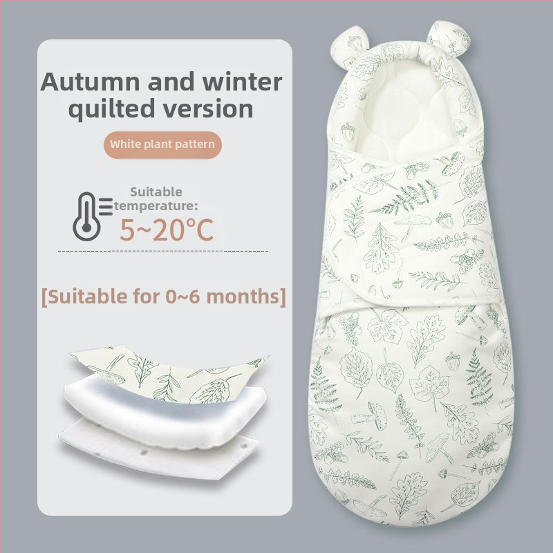 Naujagimio miego maišelis su įvyniojimu, medvilnė, gyvūnų raštas, tinkamas kūdikiams ir mažyliams (1–3 m.), visų metų naudojimui — pavasaris 2025