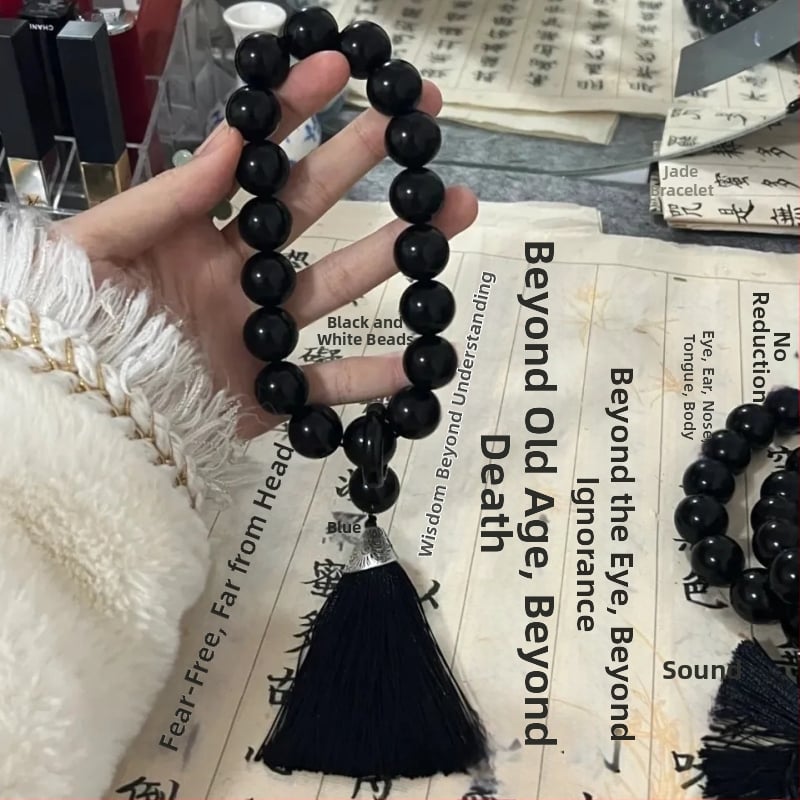 Stikla pērlīšu rokassprādze, rokām darināta, retro stils, pilienveida forma, 27 pērlīšu