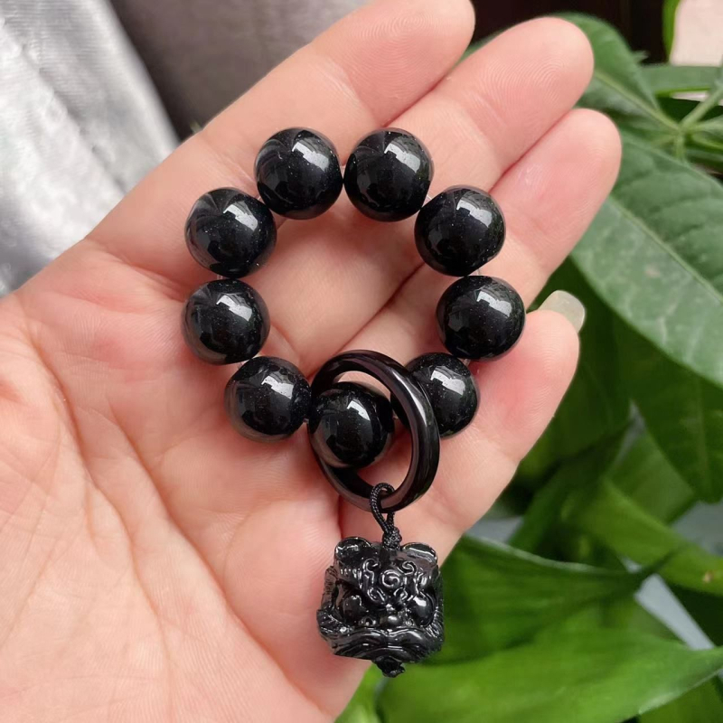 Stikla pērlīšu rokassprādze, rokām darināta, retro stils, pilienveida forma, 27 pērlīšu