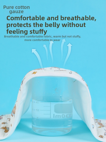 Kūdikio pilvo apsaugos šalikas, 100% medvilnė, animacinis raštas, ruduo 2024, tinkamas nuo gimimo iki 12 mėnesių