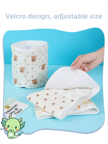 Kūdikio pilvo apsaugos šalikas, 100% medvilnė, animacinis raštas, ruduo 2024, tinkamas nuo gimimo iki 12 mėnesių