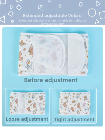 Kūdikio pilvo apsaugos šalikas, 100% medvilnė, animacinis raštas, ruduo 2024, tinkamas nuo gimimo iki 12 mėnesių