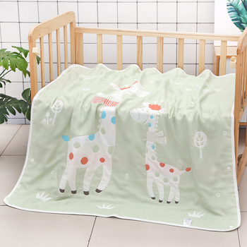 Šesteroslojni pamučni ručnik za bebe s jacquard uzorkom crtani lik, ljetna deka za vrtić, težina iznad 500 g, 99% pamuk, mogućnost personalizacije obrade