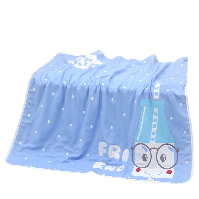 Šesteroslojni pamučni ručnik za bebe s jacquard uzorkom crtani lik, ljetna deka za vrtić, težina iznad 500 g, 99% pamuk, mogućnost personalizacije obrade