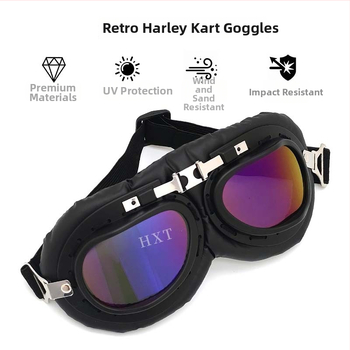 Motocyklové okuliare s plným rámom, vetruodolné, zaoblené rohy, unisex, model Ha 8189