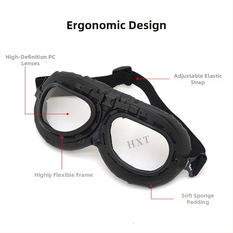 Motocyklové okuliare s plným rámom, vetruodolné, zaoblené rohy, unisex, model Ha 8189