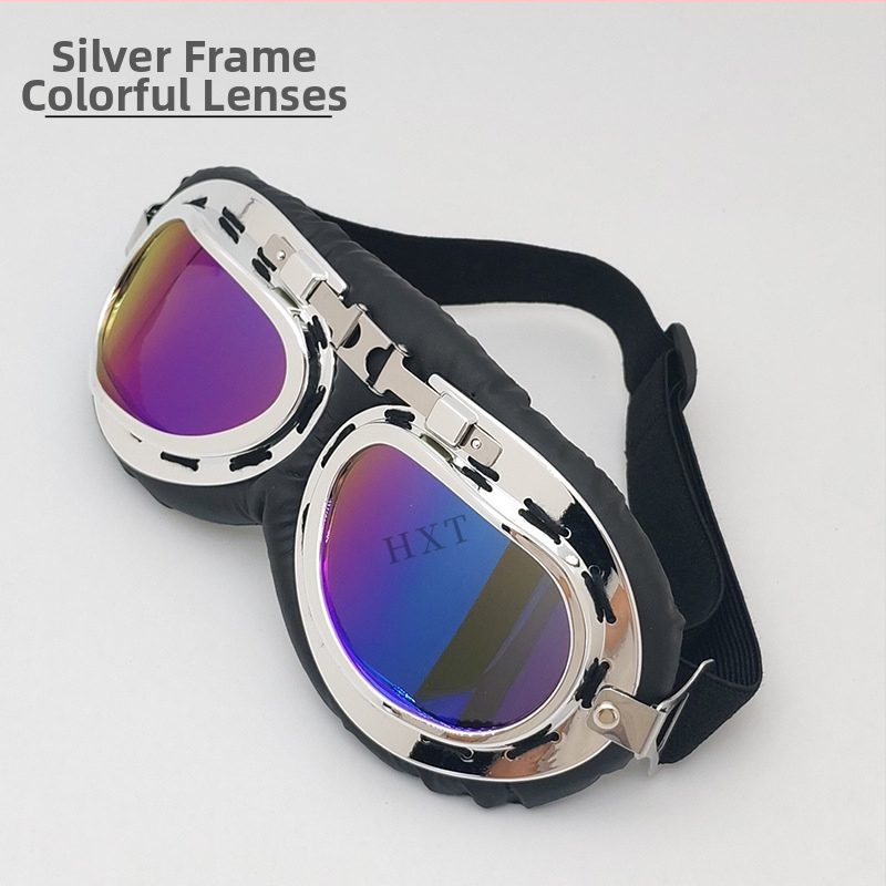 Motocyklové okuliare s plným rámom, vetruodolné, zaoblené rohy, unisex, model Ha 8189