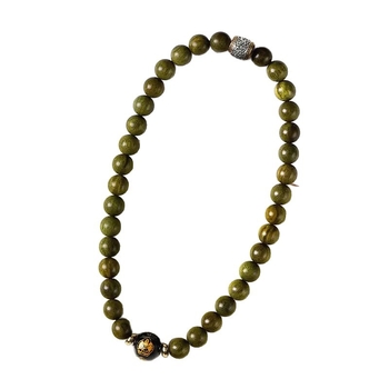 Etnikai stílusú Golden Nanmu karkötő, dupla kör, a születési év tizenkét állatával és nyolc védővel, kézzel készített és polírozott