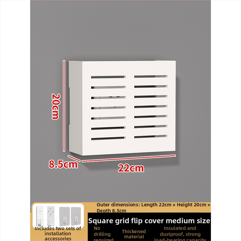 Sieninė lizdo dekoratyvinė dėžutė – be rėmo; rėmas: medžio-plastiko plokštė; šerdis: medžio-plastiko plokštė; erdvė: svetainė, miegamasis, studija, restoranas, įėjimas; stilius: šiuolaikinis minimalistinis