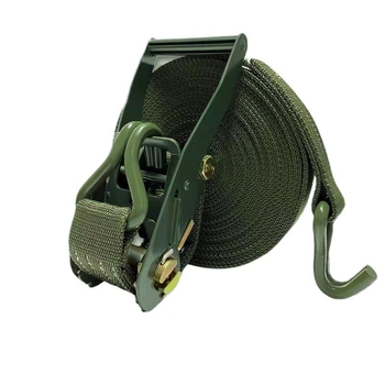 Sunkvežimio krovinio prisirišimo diržas su ratchet įtempikliu, plokščias diržas, storesnis įtempiklis, 5 t talpa