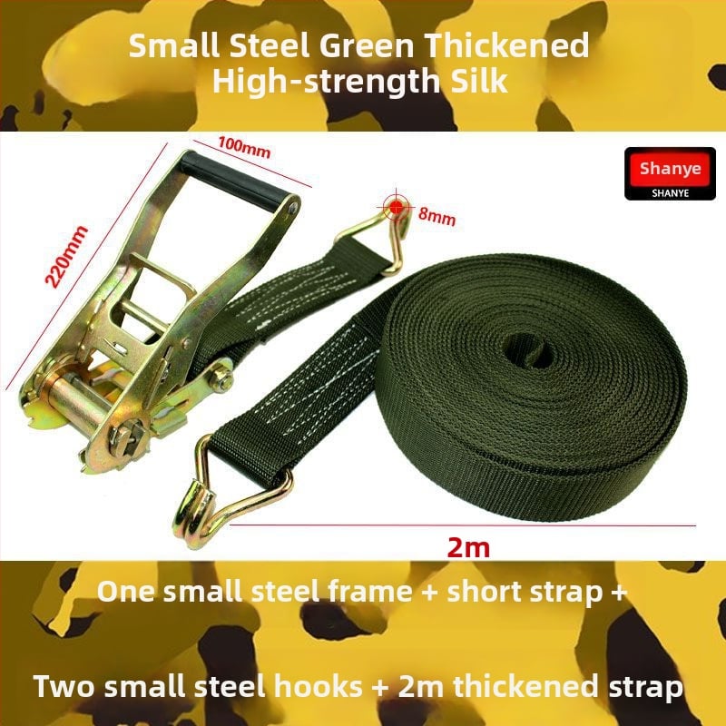 Sunkvežimio krovinio prisirišimo diržas su ratchet įtempikliu, plokščias diržas, storesnis įtempiklis, 5 t talpa