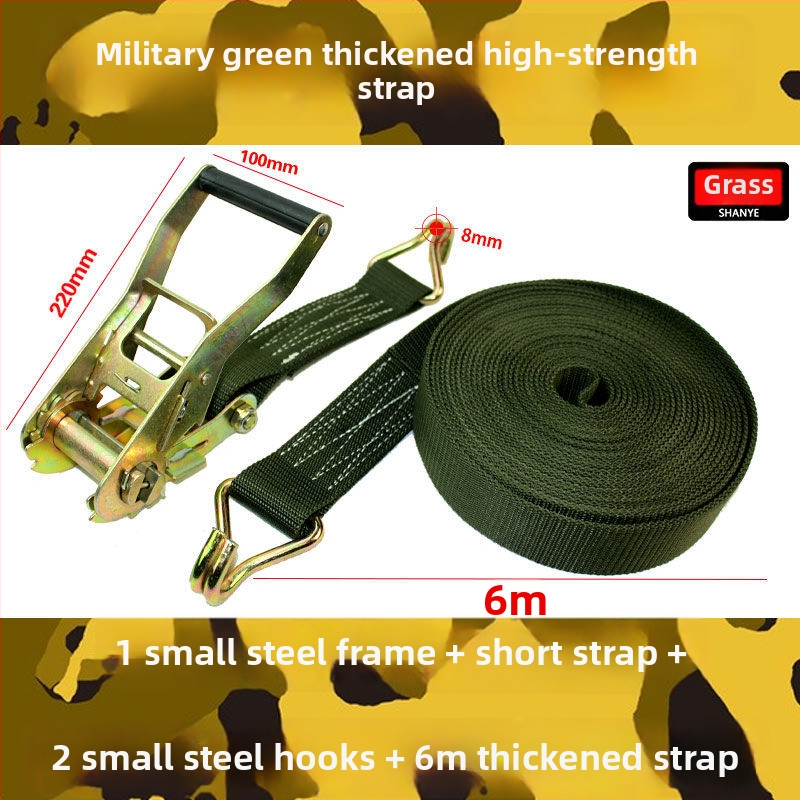 Sunkvežimio krovinio prisirišimo diržas su ratchet įtempikliu, plokščias diržas, storesnis įtempiklis, 5 t talpa