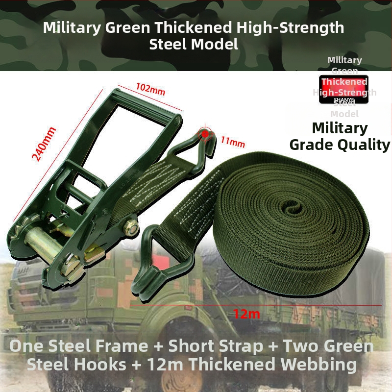 Sunkvežimio krovinio prisirišimo diržas su ratchet įtempikliu, plokščias diržas, storesnis įtempiklis, 5 t talpa