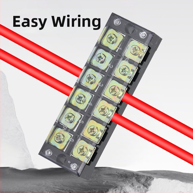 TB серия терминален блок, 15/25/45A, 3/4/6/10/12 позиции, фиксиран разпределителен блок