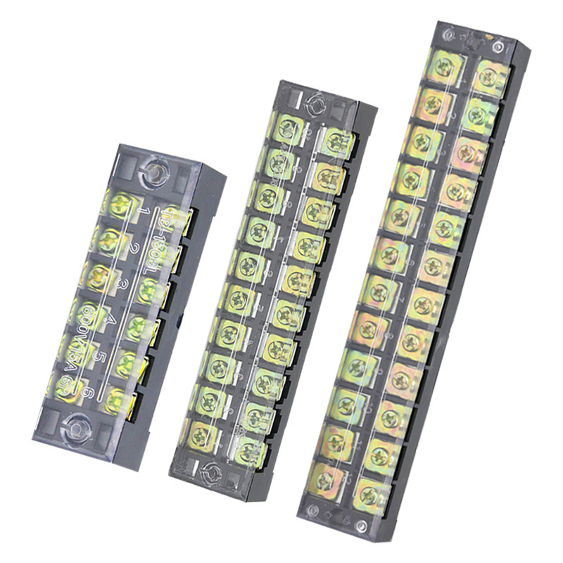 TB seeria terminaliblokk, kaabliühendaja, 15/25/45A, 3/4/6/10/12 positsiooni, fikseeritud jaotusblokk