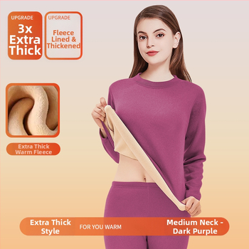 Unisex termalni set od Lambskin fleece — izuzetno debeli materijal, okrugli izrez, dugi rukavi, gornji dio i hlače