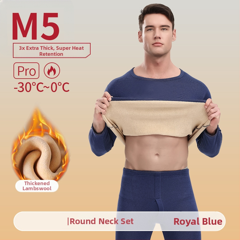 Unisex termalni set od Lambskin fleece — izuzetno debeli materijal, okrugli izrez, dugi rukavi, gornji dio i hlače