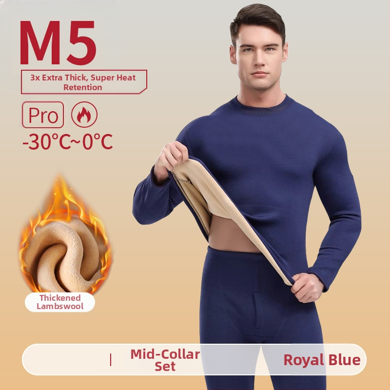 Unisex termalni set od Lambskin fleece — izuzetno debeli materijal, okrugli izrez, dugi rukavi, gornji dio i hlače