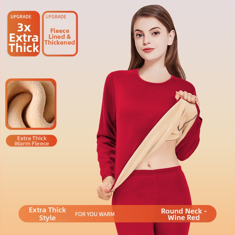 Unisex termalni set od Lambskin fleece — izuzetno debeli materijal, okrugli izrez, dugi rukavi, gornji dio i hlače