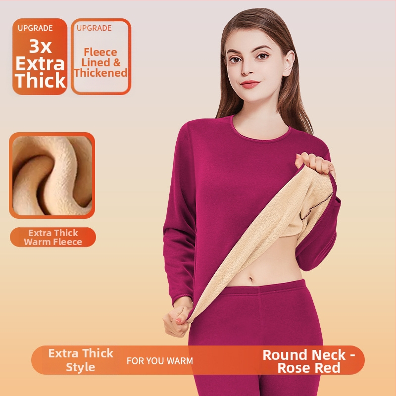 Unisex termalni set od Lambskin fleece — izuzetno debeli materijal, okrugli izrez, dugi rukavi, gornji dio i hlače