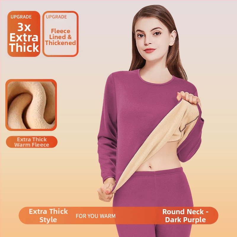 Unisex termalni set od Lambskin fleece — izuzetno debeli materijal, okrugli izrez, dugi rukavi, gornji dio i hlače