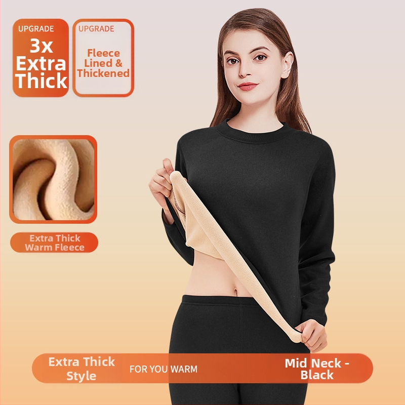 Unisex termalni set od Lambskin fleece — izuzetno debeli materijal, okrugli izrez, dugi rukavi, gornji dio i hlače