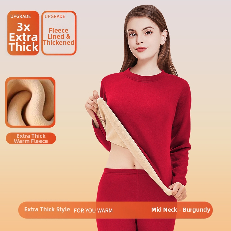 Unisex termalni set od Lambskin fleece — izuzetno debeli materijal, okrugli izrez, dugi rukavi, gornji dio i hlače