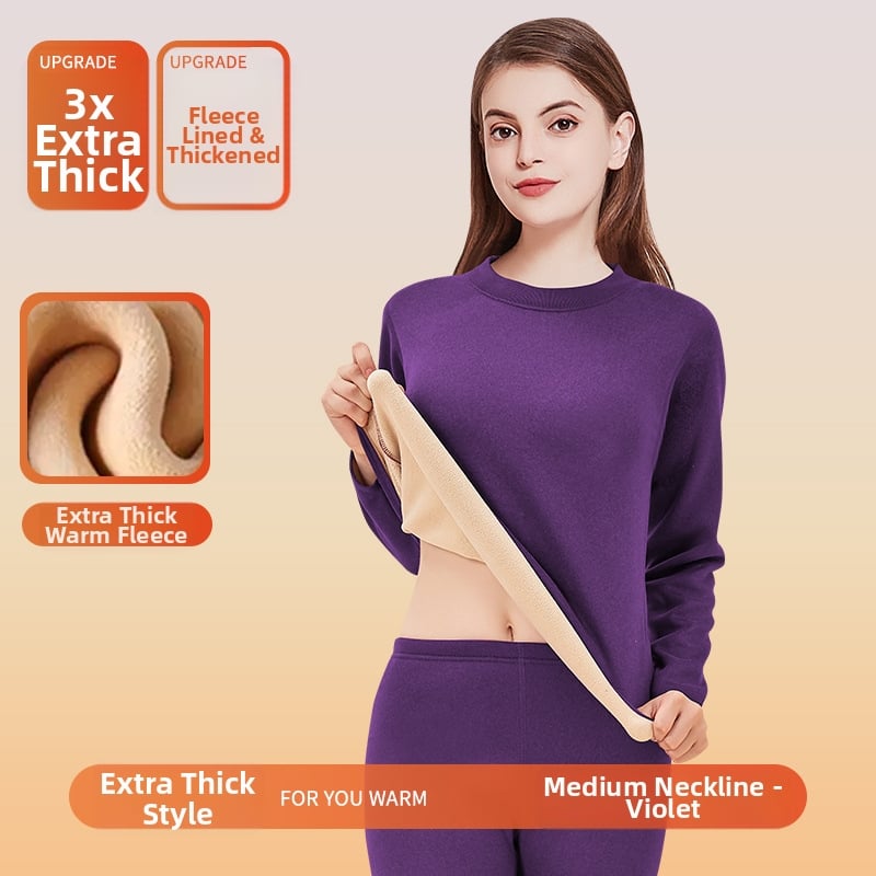 Unisex termalni set od Lambskin fleece — izuzetno debeli materijal, okrugli izrez, dugi rukavi, gornji dio i hlače