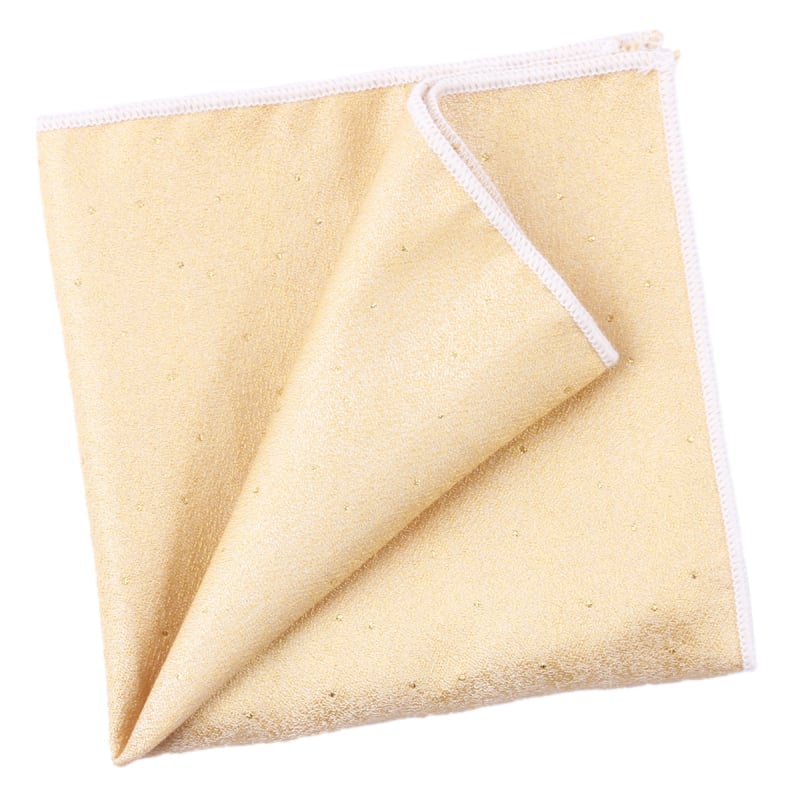 Kišeninis rankšluostis su džakardiniu dryžių raštu, poliesterio gija, laisvas stilius.