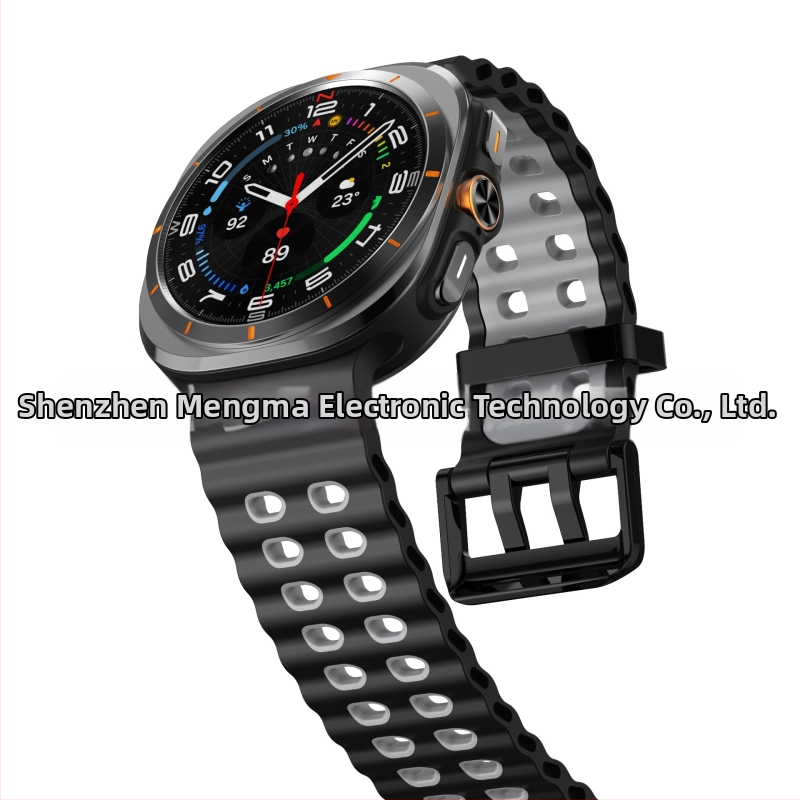 Silikónový športový remienok pre Samsung Galaxy Watch7 Ultra, s kolíkovou sponou, hmotnosť približne 29 g, prispôsobiteľná veľkosť rozhrania