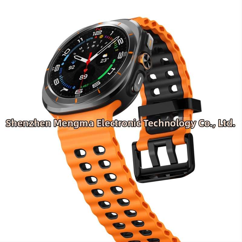 Silikónový športový remienok pre Samsung Galaxy Watch7 Ultra, s kolíkovou sponou, hmotnosť približne 29 g, prispôsobiteľná veľkosť rozhrania