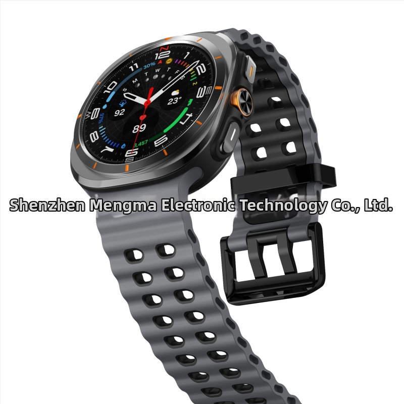 Silikónový športový remienok pre Samsung Galaxy Watch7 Ultra, s kolíkovou sponou, hmotnosť približne 29 g, prispôsobiteľná veľkosť rozhrania